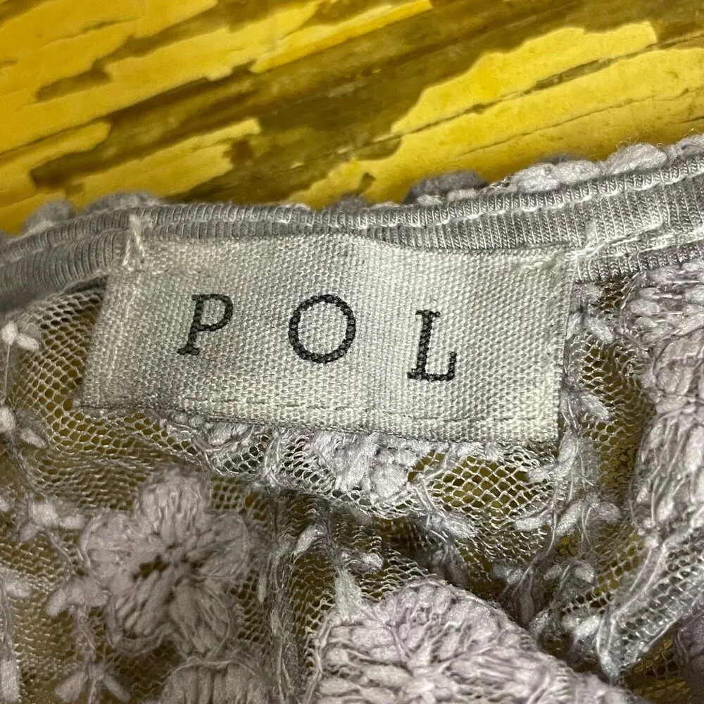 POL Floral Mesh Bell Sleeve Topper Cardigan SM Boho Festival Romantic Coachella - Picture 8 of 9